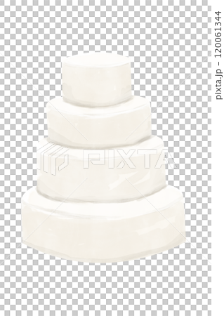 Wedding Cake Cream Four Tiers Empty Watercolor Digital Illustration for Print and Web Wedding Cake Cream Four Tiers Empty Watercolor Digital Illustration for Print and Web 120061344