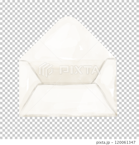 Envelope Paper Old Light Stained Open Vintage Illustration Watercolor Digital for Printing and Web 120061347