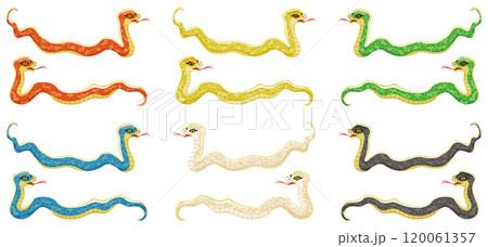 巳年の蛇のイラストセット 120061357