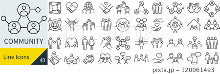 コミュニティに関するアイコンセット 120061493