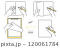 書く手、めくる手（俯瞰） 120061784