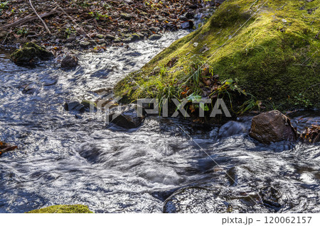 達沢川の流れ　遊歩道からみた風景　福島猪苗代 120062157