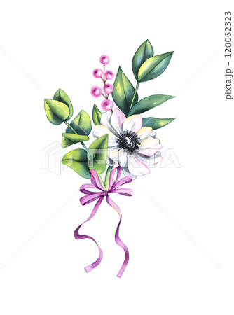 Watercolor Valentine's Day hand drawn illustration Watercolor Valentine's Day hand drawn illustration 120062323