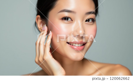 Flawless Elegance Asian Woman with Fresh, Radiant Skin 120062662