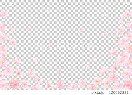 水彩畫的櫻花框架 120062821