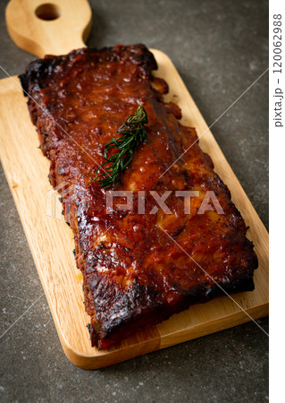 grilled and barbecue ribs pork 120062988