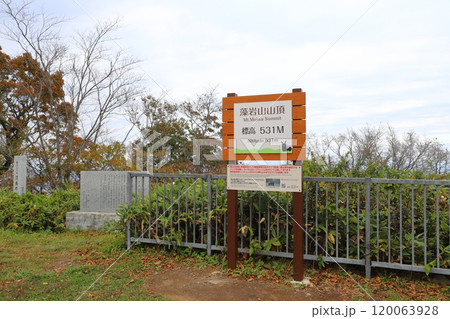 札幌藻岩山（もいわ山）山頂展望台　標高看板　 120063928