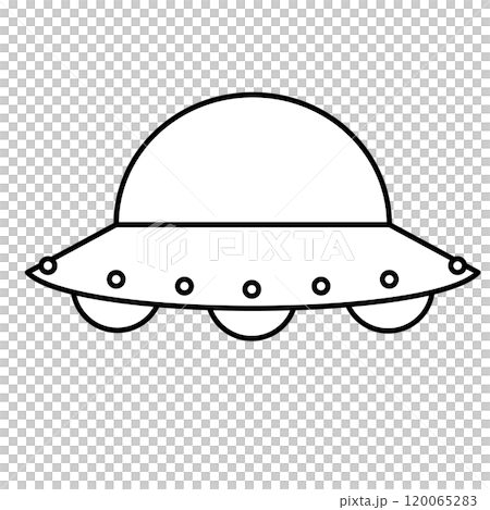 Simple and cute UFO illustration 120065283