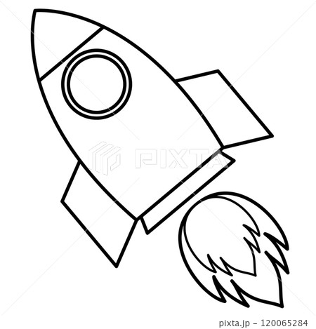 シンプルでかわいいロケットのイラスト 120065284