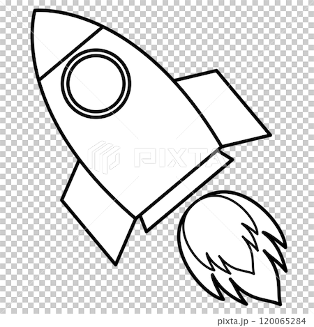 Simple and cute rocket illustration 120065284