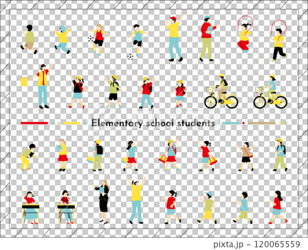 小学生　人物セット 120065559