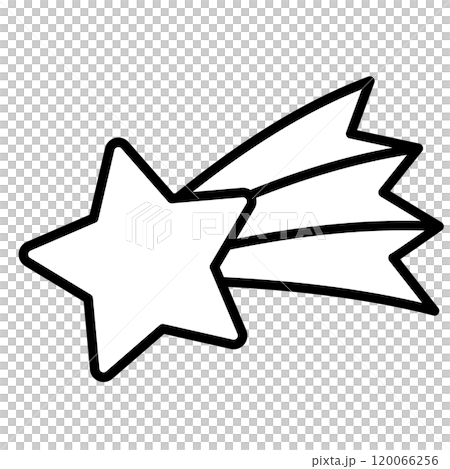 シンプルでかわいい流れ星のイラスト 120066256