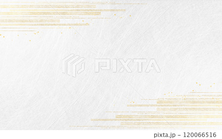 金色のラインとテクスチャーのあるシルバーの背景（アブストラクト） 120066516