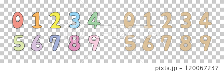 手寫可愛數字圖標 120067237