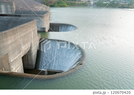 滋賀県甲賀市の野洲川の上流に造られた多目的ダムである青土ダムを撮影 滋賀県甲賀市の野洲川の上流に造られた多目的ダムである青土ダムを撮影 120070420
