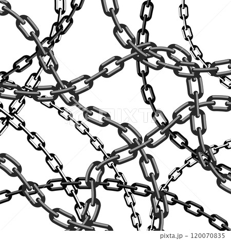 Vector chain pattern. Black chain background 120070835