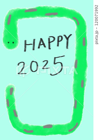 イラスト素材: 巳年　年賀状 120071992