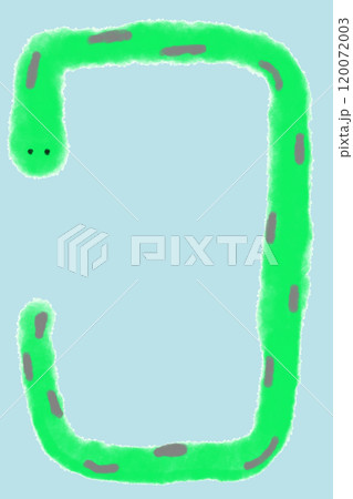 イラスト素材: 巳年 年賀状 イラスト素材: 巳年 年賀状 120072003