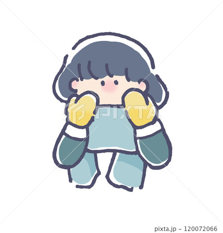 人物イラスト 寒がる女の子アイコン 人物イラスト 寒がる女の子アイコン 120072066