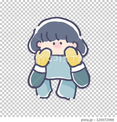 人物イラスト 寒がる女の子アイコン 人物イラスト 寒がる女の子アイコン 120072066