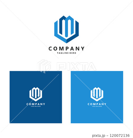 initial letter MV hexagon concept logo design vector initial letter MV hexagon concept logo design vector 120072136