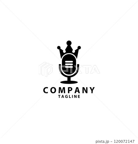king podcast logo design vector 120072147