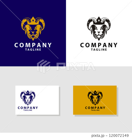 lion horn logo design vector 120072149