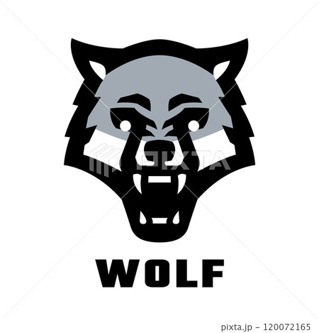 Wolfs head logo, symbol. 120072165