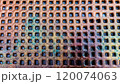 macro photo of the sewer grate, top view 120074063