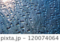 macro photo of the surface of the water covered with solar water top view 120074064