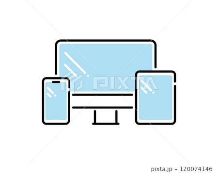スマホ・タブレット・パソコンのワンポイントアイコン_ベクターイラスト 120074146