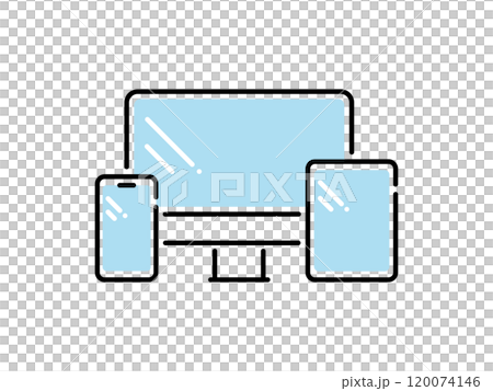 スマホ・タブレット・パソコンのワンポイントアイコン_ベクターイラスト 120074146