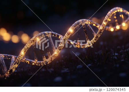Glowing DNA Double Helix. Glowing DNA Double Helix. 120074345