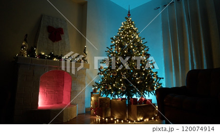 Inside a house for Christmas celebration Inside a house for Christmas celebration 120074914