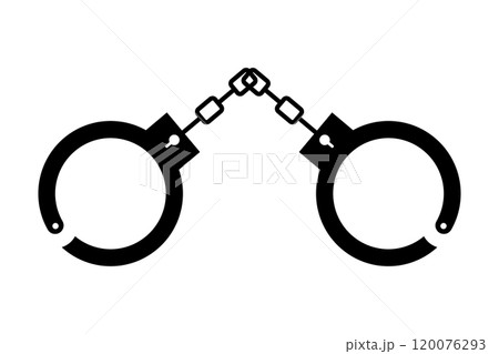 手錠 シルエット 逮捕のアイコン 120076293