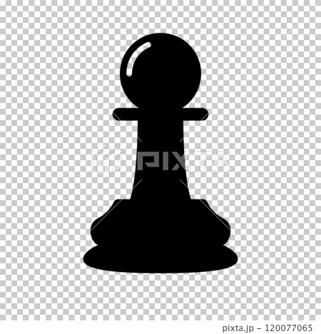 ポーンのシルエット チェスゲーム 120077065