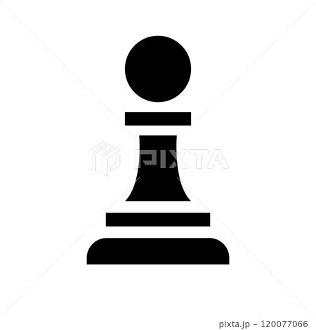 チェス ポーン シルエットアイコン シンプル 120077066