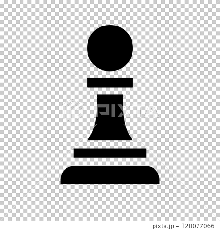 チェス ポーン シルエットアイコン シンプル 120077066
