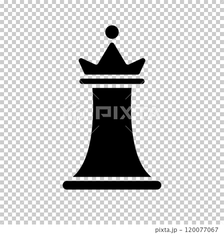 チェスのクイーンシルエット チェスのクイーンシルエット 120077067