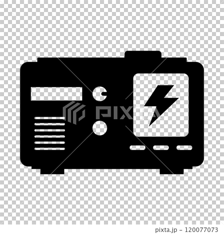 発電機のシルエットアイコン 発電機のシルエットアイコン 120077073