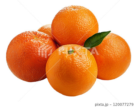 tangerine with leaf 120077279