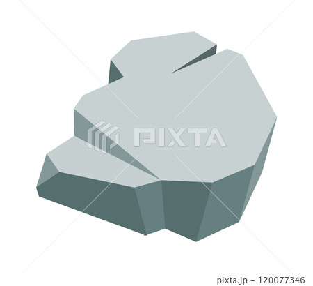 Rock stone. Cartoon game art rocks and stones. Mineral vector illustration 120077346