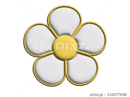 白と金の梅の花アイコン素材｜シンプルで上品な和風デザインイラストの