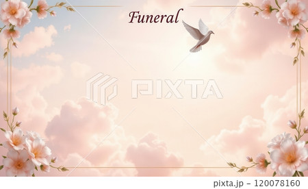 Elegant funeral flyer background with space for heartfelt messages Elegant funeral flyer background with space for heartfelt messages 120078160