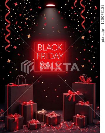 Modern Black Friday background ready for product placement Modern Black Friday background ready for product placement 120078185