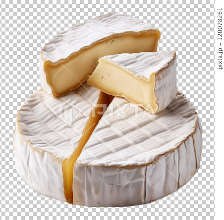Creamy Camembert Cheese with a Delicate Rind  120078261