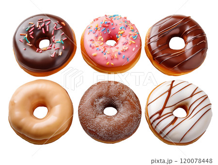 donuts isolated on white background 120078448