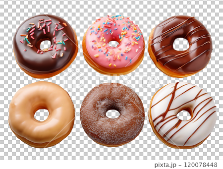 donuts isolated on white background 120078448