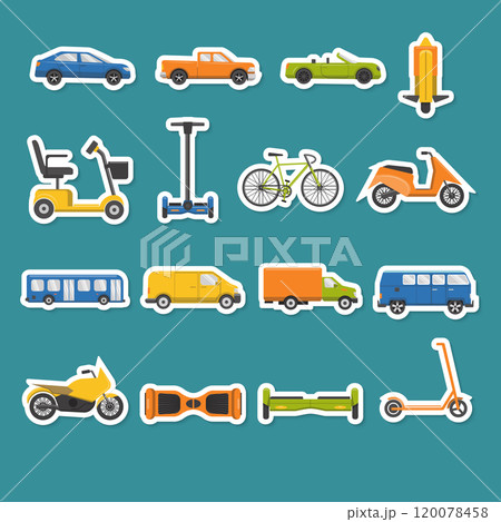 Collection of transport icons Collection of transport icons 120078458