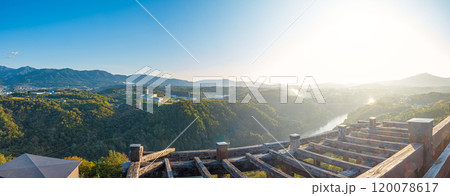 岐阜 苗木城展望台からの眺望 120078617